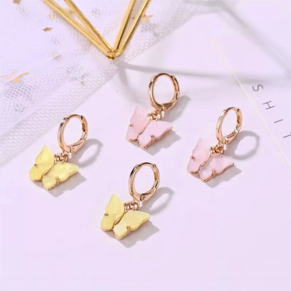 Blonde Gem Butterfly Huggies